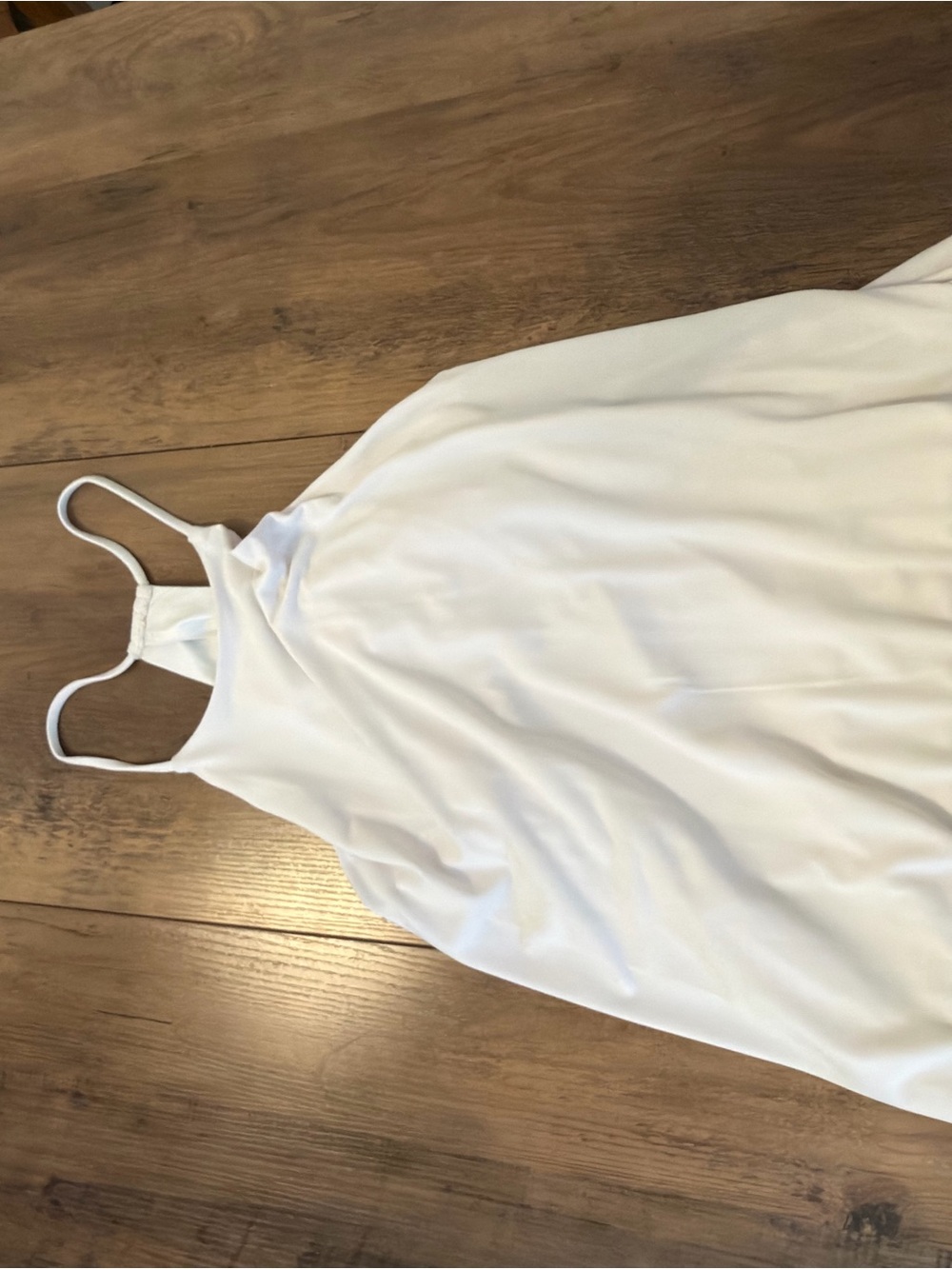 Express White Satin-Look Racerback Chemise